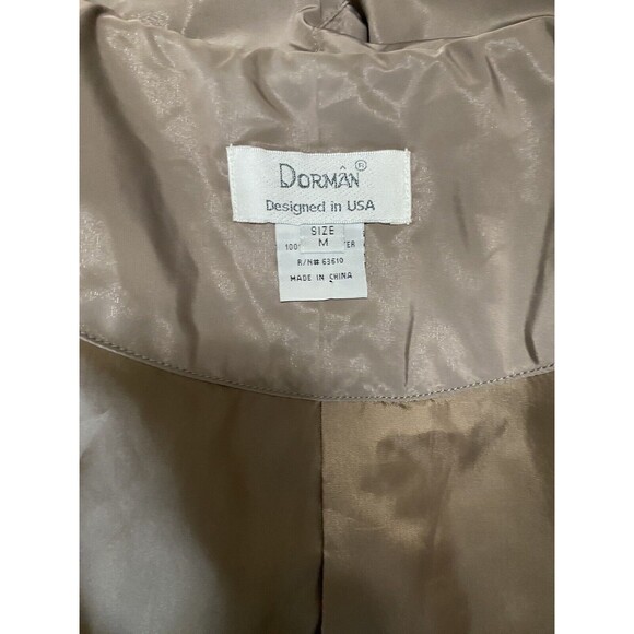 Raincoat Dorman Fashions Hooded Plaid Sz M Zip Snap Closure Pockets Stripes Read - Picture 11 of 13